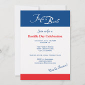 ジャズパリ祭の7月14日の招待状 招待状 (裏面)