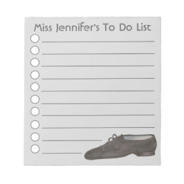 ジャズパーソナライズされたシューダンス先生のリスト ノートパッド