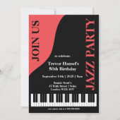 ジャズパーティーの誕生日 招待状 (正面)