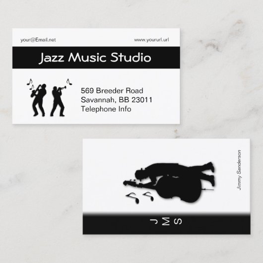 ジャズビジネスカード 名刺 (正面/裏面)