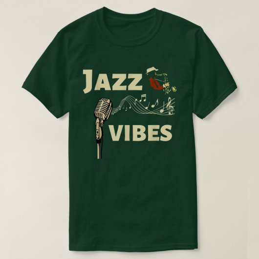 ジャズビベス – 伝説のジャズバンド私はジャズ音楽を愛する Tシャツ (デザイン正面)