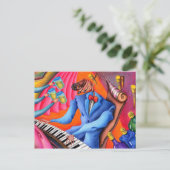 ジャズピアニスト ポストカード (スタンド正面)