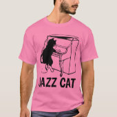 ジャズピアノキャットTシャツ Tシャツ (正面)