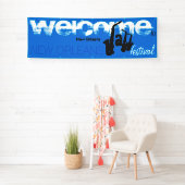 ジャズフェスティバルの旗への歓迎 横断幕 (インサイチュ)