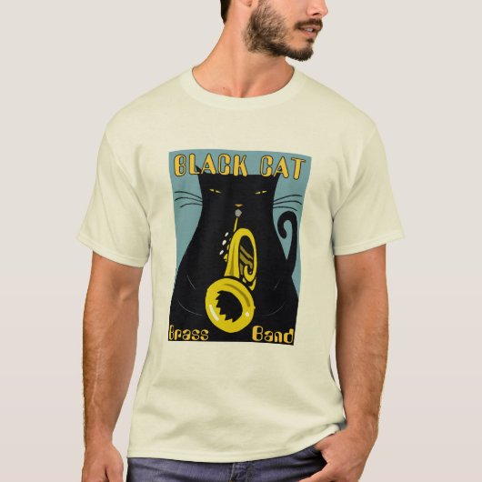 ジャズフェスティバル黒猫Tシャツ Tシャツ (正面)