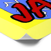 ジャズフェストキュービズム顔アンドホーン ポスター (角)