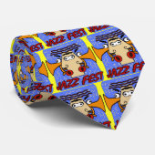 ジャズフェストキュービズム顔 ネクタイ (ロール)