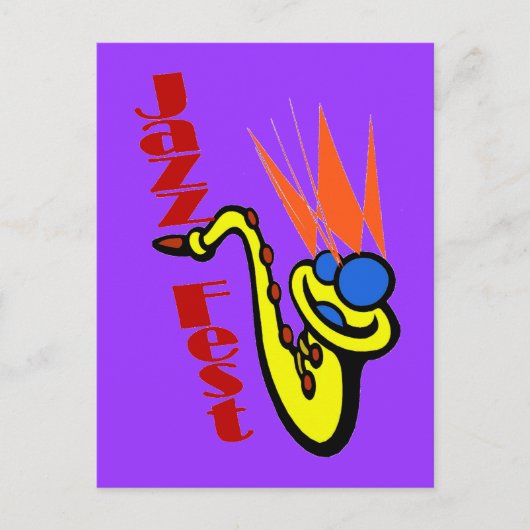 ジャズフェストサックス ポストカード (正面)