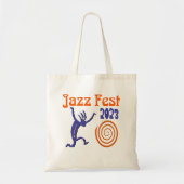 ジャズフェストパーソナライズされたスパイラル トートバッグ (正面)