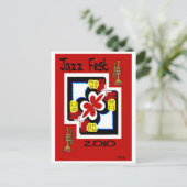 ジャズフェスト日本のプリント抽象芸術 ポストカード (スタンド正面)