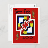ジャズフェスト日本のプリント抽象芸術 ポストカード (正面/裏面)