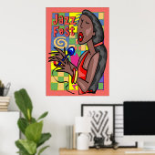 ジャズフェスト歌手 ポスター (ホームオフィス)