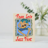 ジャズフェスト、ピースラブ、ラスタマン ポストカード (スタンド正面)