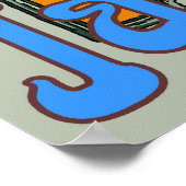 ジャズフェスト、抽象芸術ギター ポスター (角)