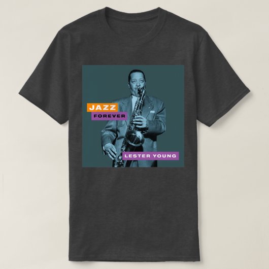 ジャズフォーエバーレスターヤング Tシャツ (デザイン正面)