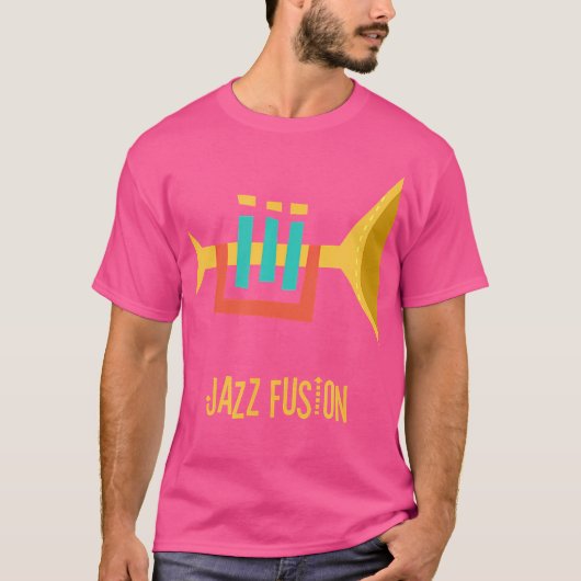 ジャズフュージョン – Jazz Trumpet Music Tシャツ (正面)