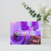 ジャズブルーステーマレトロパーティの招待状 インビテーションポストカード (スタンド正面)