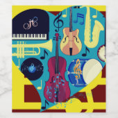 ジャズブルース ワインラベル (シングルラベル)