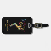 ジャズプレイヤー,サクソフォン,ニューヨーク・シティ・ジャズ ラゲッジタグ (正面横)