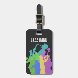 ジャズプレイヤー，ジャズナイトフェスティバル，ジャム，コンサート ラゲッジタグ