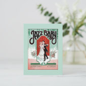 ジャズベビー1920年代ジャズ時代のヴィンテージシート音楽カバー ポストカード (スタンド正面)