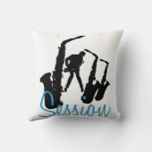 ジャズマンブラックサクソフォニストジャズセッションSqP クッション (裏面)