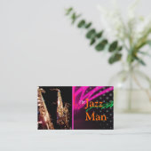 ジャズマン、ネスタイリッシュオンライト/蛍光色 名刺 (スタンド正面)