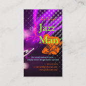 ジャズマン、ネスタイリッシュオンライト/蛍光色 名刺 (裏面)