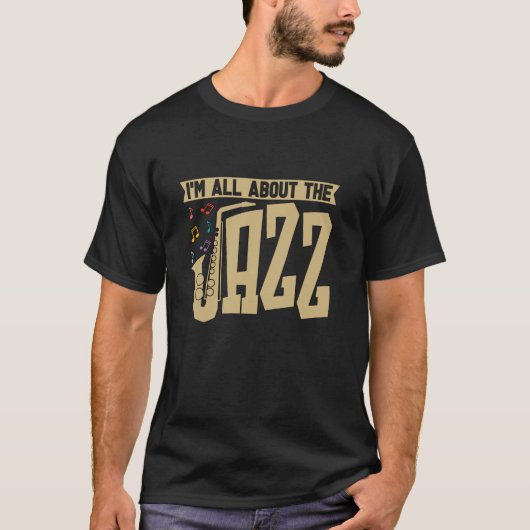 ジャズミュージシャンのサックス奏者J Tシャツ (正面)