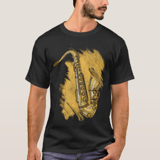 ジャズミュージシャンギフトミュージカル楽器サクソフォンPu Tシャツ
