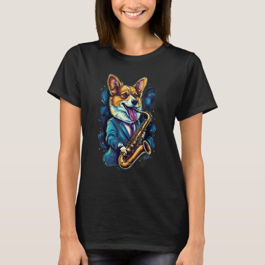 ジャズミュージシャンコルギドックスソフォン Tシャツ (正面)