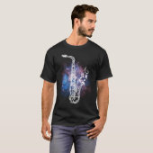 ジャズミュージシャンサクソポニストギフトサクソフォン Tシャツ (正面フル)