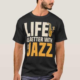 ジャズミュージシャンバンドトランペットジャズダンス	スモールブラック Tシャツ