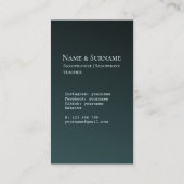 ジャズミュージシャンブラックビジネスカード 名刺 (裏面)