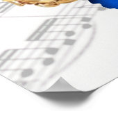 ジャズミュージシャンブループリントウォールアートポスター ポスター (角)