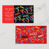 ジャズミュージシャンレトロポップ・アートの音楽ART 1930s - 1950s 名刺 (正面/裏面)