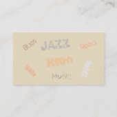 ジャズミュージシャンレトロミュージックブルースパーティーヴィンテージ 名刺 (裏面)