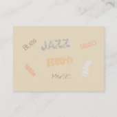 ジャズミュージシャンレトロミュージックブルースパーティーヴィンテージ 名刺 (裏面)