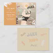 ジャズミュージシャンレトロミュージックブルースパーティーヴィンテージ 名刺 (正面/裏面)