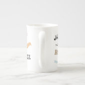 ジャズミュージシャンレトロミュージックブルースヴィンテージアート ボーンチャイナマグカップ (裏面)