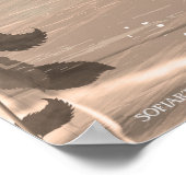 ジャズミュージシャンレトロミュージックブルースヴィンテージアー絵を描ト ポスター (角)