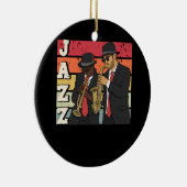 ジャズミュージシャン楽器サクソポニストトランプチストSa セラミックオーナメント (右)