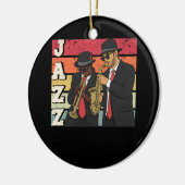 ジャズミュージシャン楽器サクソポニストトランプチストSa セラミックオーナメント (左)