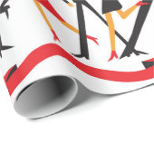 ジャズミュージシャン – アイコンを設定。白い背景で孤立 ラッピングペーパー (ロールコーナー)