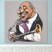 ジャズミュージシャン キャンバスプリント (インサイチュ (ウッドフロア))