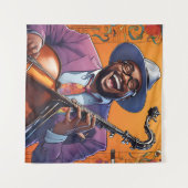 ジャズミュージシャン タペストリー (正面(横))