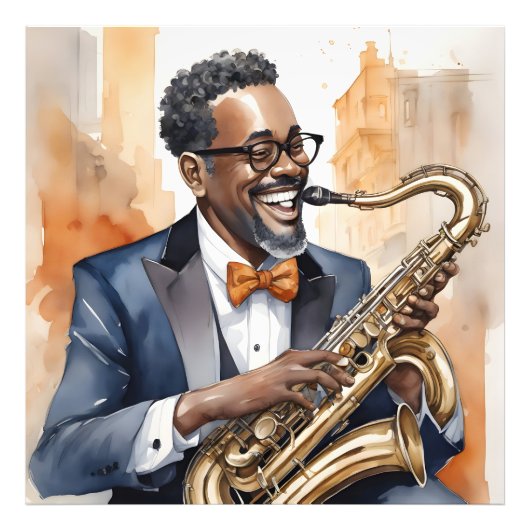 ジャズミュージシャン フォトプリント            (正面)