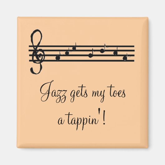 ジャズミュージックことわざ マグネット (正面)