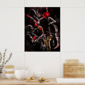 ジャズミュージックのポスターアートが大好き ポスター (キッチン)