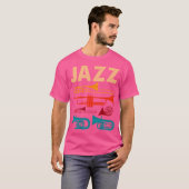 ジャズミュージックデザイン Tシャツ (正面フル)